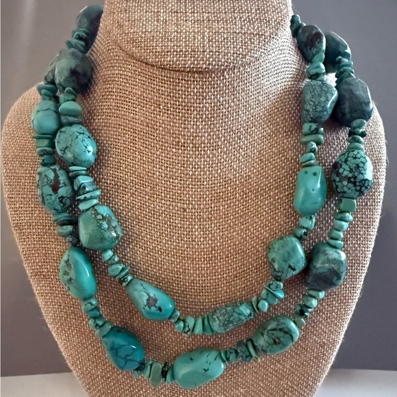 Turquoise Agate Natural Gemstone 40 inches Stunning🔥 - Picture 1 of 5